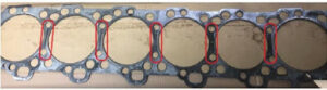 Caterpillar C15 deformation of the head gasket